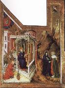 BROEDERLAM, Melchior Annunciation and Visitation Spain oil painting artist
